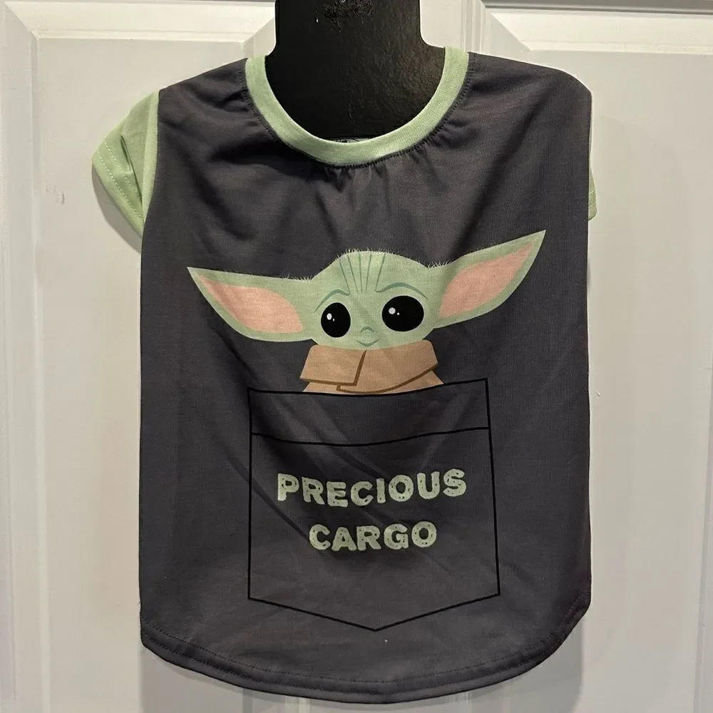 Baby Yoda M L pet dog shirt costume precious cargo